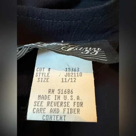 Vintage 80’s/90’s ALL THAT JAZZ Black Wrap Maxi Dress Women’s Size 11/12 - Picture 7 of 13